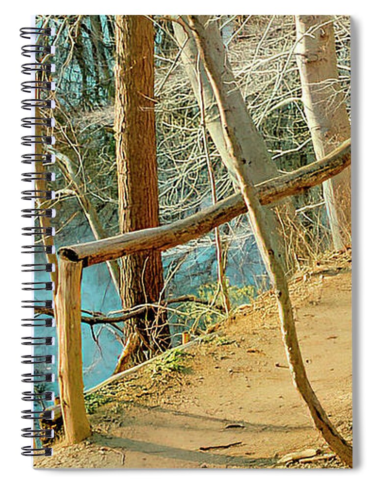 Bicycle Path Spiral Notebook featuring the photograph Bicycle Path Through the Woods by A Macarthur Gurmankin