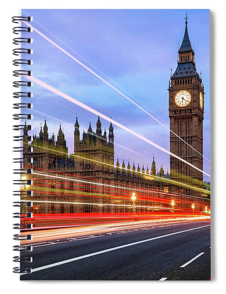 Clock Tower Spiral Notebook featuring the photograph Big Ben, Westminster Bridge, London by Joe Daniel Price