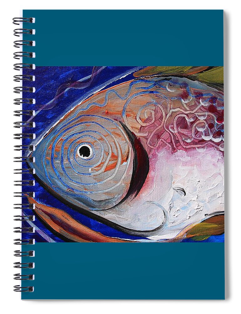 Fish Spiral Notebook featuring the painting Big Fish by J Vincent Scarpace