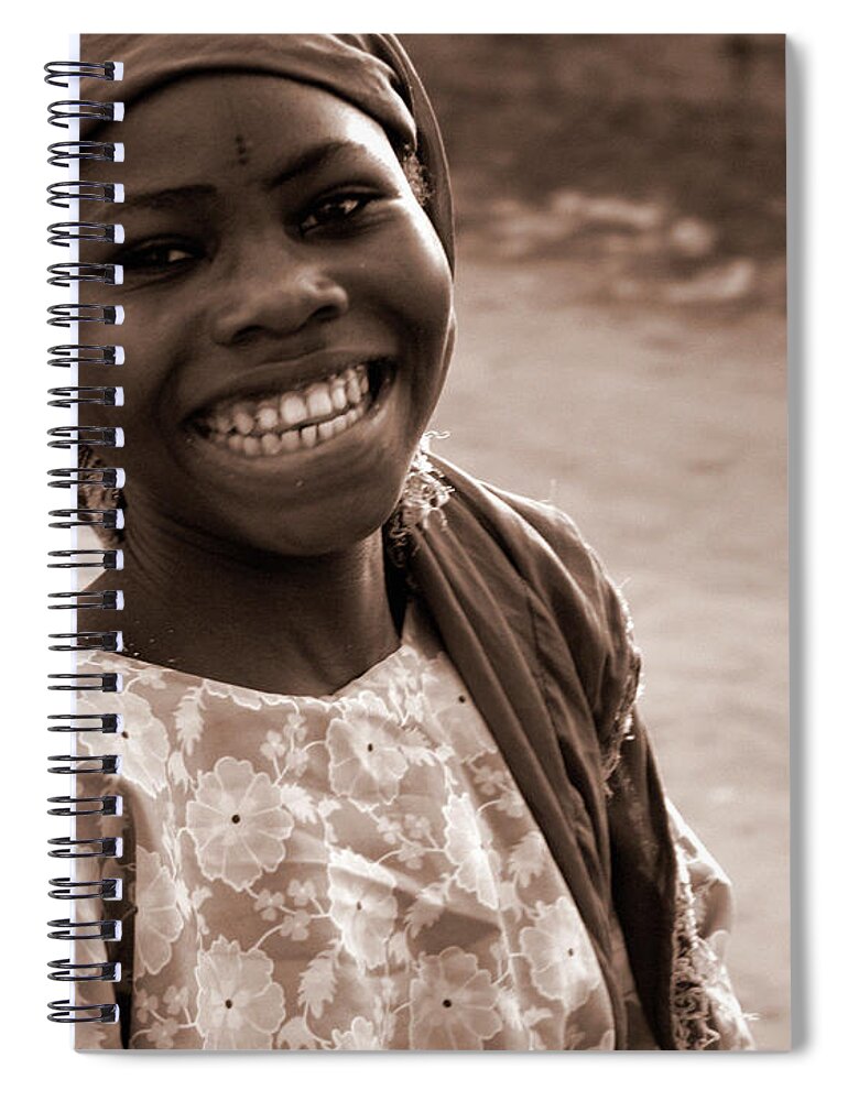Child Spiral Notebook featuring the photograph Big Smile by Peeterv