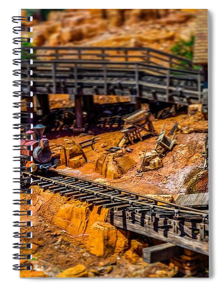  Spiral Notebook featuring the photograph Big Thunder Mountain Railroad by Rodney Lee Williams