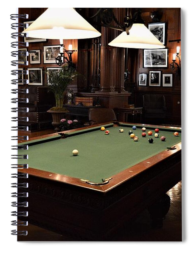 Billiards At The Biltmore Spiral Notebook featuring the photograph Billiards At The Biltmore by Warren Thompson