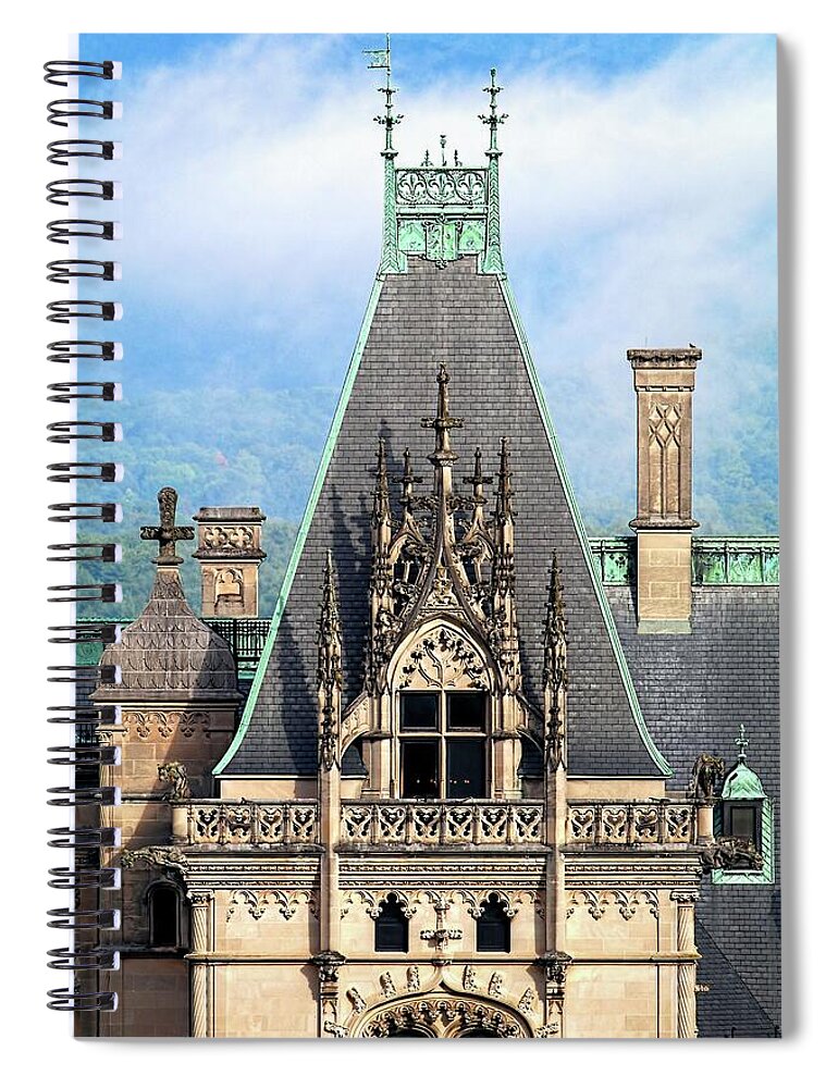 Biltmore Estate Spiral Notebook featuring the photograph Biltmore Architectural Detail by Carol Montoya