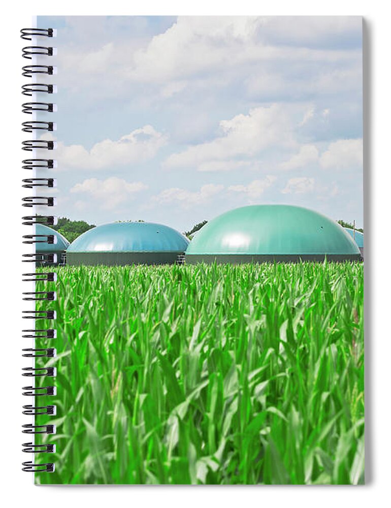 Fermenting Spiral Notebook featuring the photograph Biogas Energy by Jan-otto