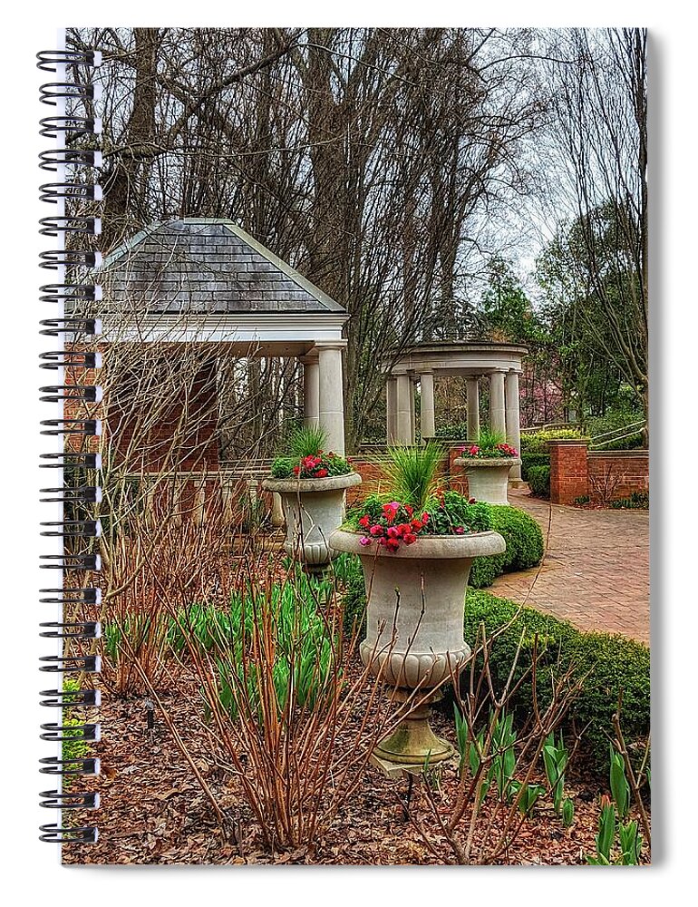 Winter Garden Spiral Notebook featuring the photograph Bits of Green by Portia Olaughlin