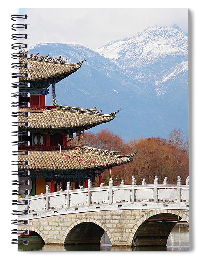 Chinese Culture Spiral Notebook featuring the photograph Black Dragon Pool Park by Tuul & Bruno Morandi
