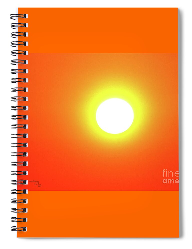 Summertime Spiral Notebook featuring the photograph Blazing Sun by Mariarosa Rockefeller