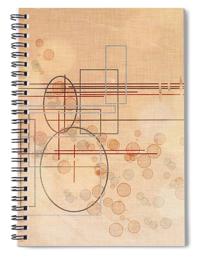 Red Spiral Notebook featuring the digital art Blood Red by Berlynn