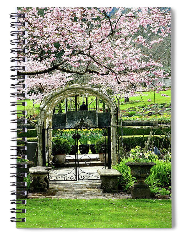 Scenics Spiral Notebook featuring the photograph Blossom Arbour by Constantgardener