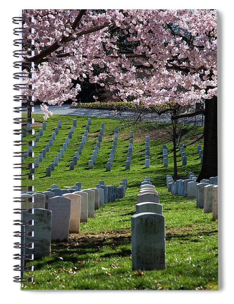 Blossoms Spiral Notebook featuring the photograph Blossoms at Arlington by Fred DeSousa