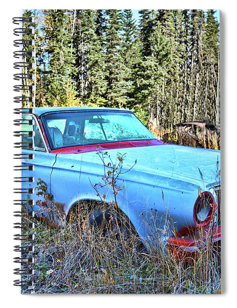 Vintage Spiral Notebook featuring the photograph Blue Beauty by Vivian Martin
