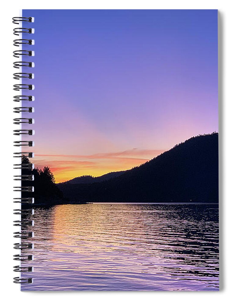 Blue Spiral Notebook featuring the photograph Blue Dusk by Kevin Bergen