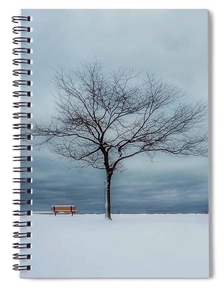 Snow Spiral Notebook featuring the photograph Blue grey by Kristine Hinrichs