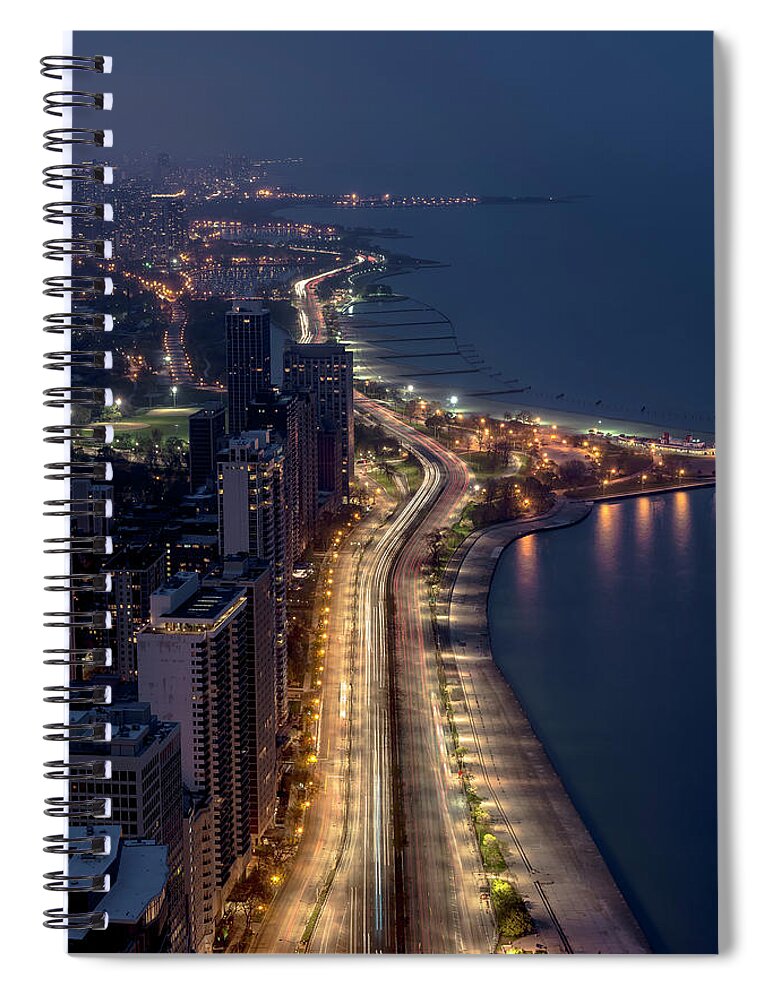 Water's Edge Spiral Notebook featuring the photograph Blue Hour by Jnhphoto