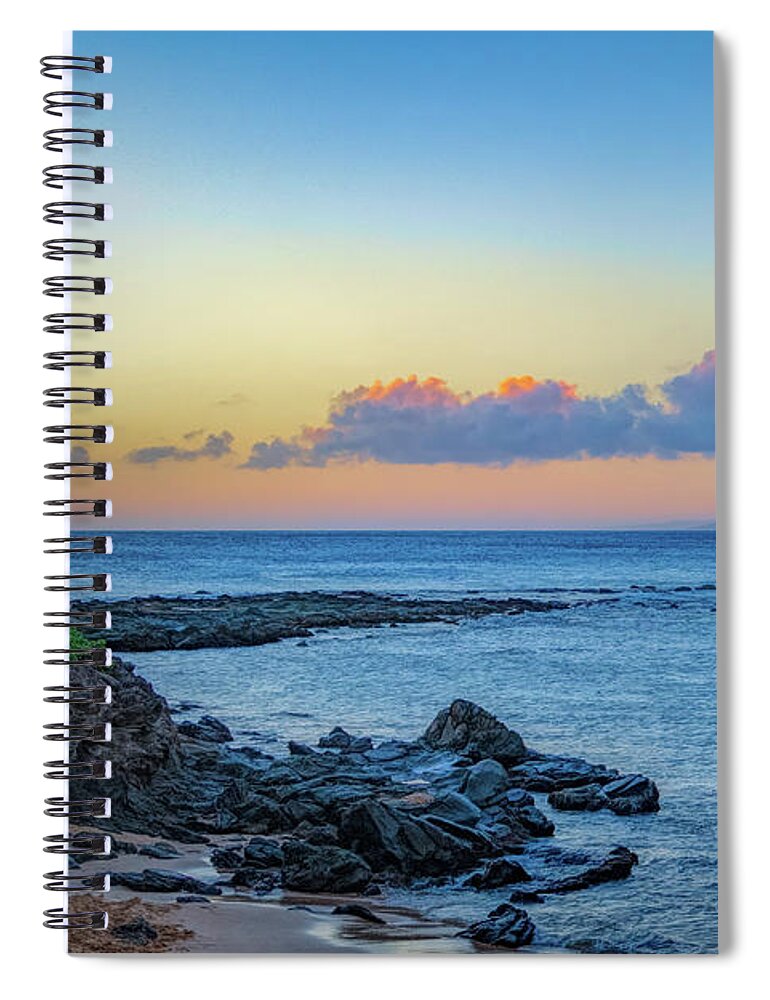 Hawaii Spiral Notebook featuring the photograph Blue Hour Time by G Lamar Yancy