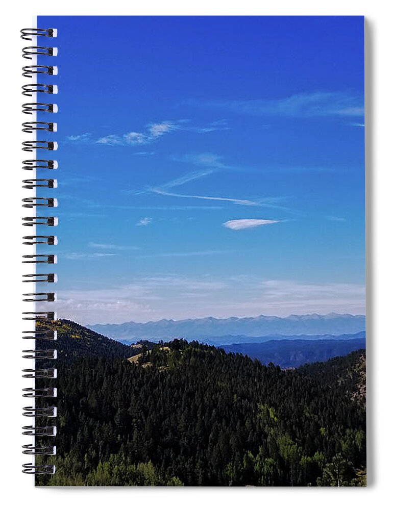 Colorado Spiral Notebook featuring the photograph Blue Layers by Elizabeth M