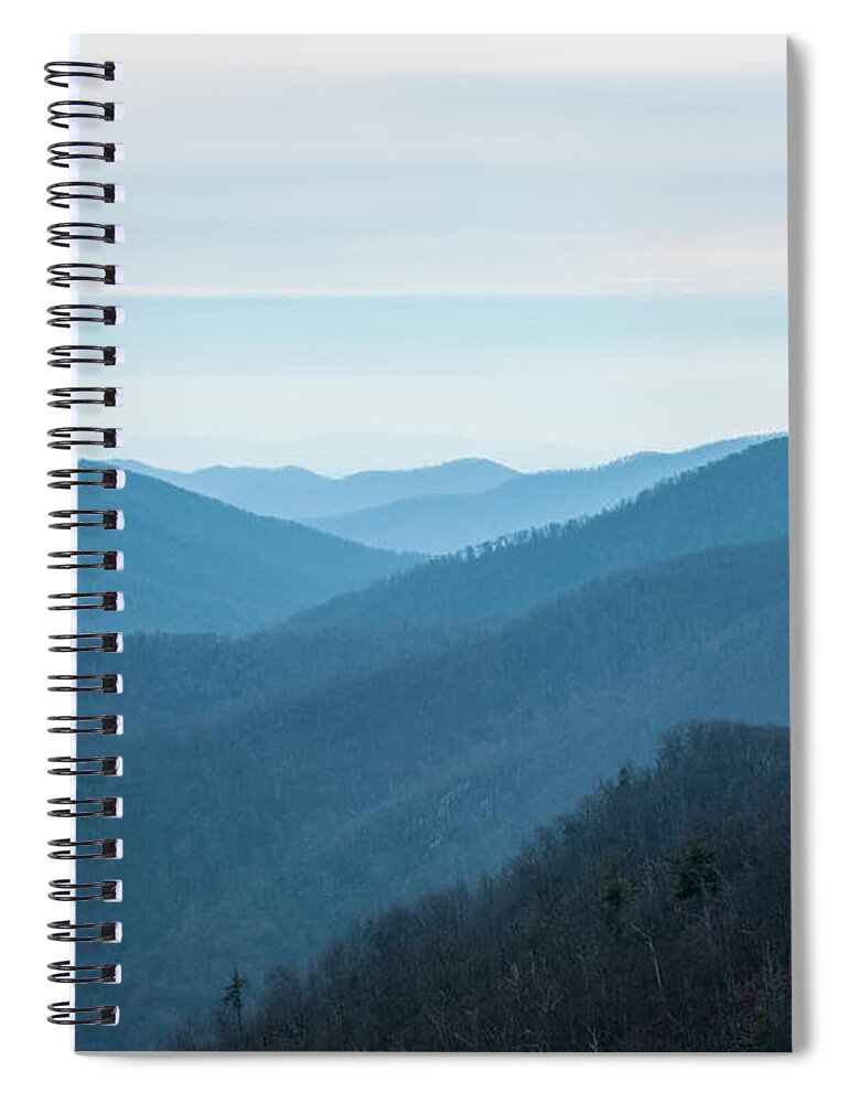 Blue Ridge Spiral Notebook featuring the photograph Blue Ridge Mountains by Mark Duehmig