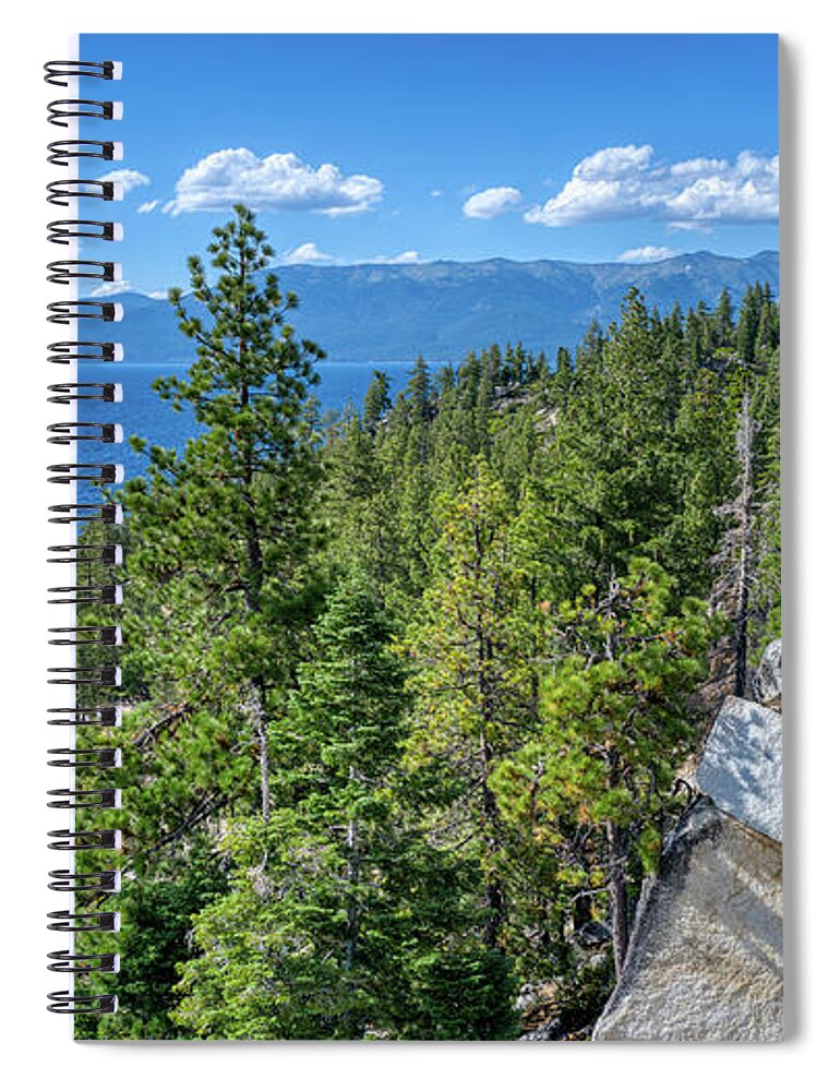 Lake Tahoe Spiral Notebook featuring the photograph Blue Sky Turquoise Waters Lake Tahoe by Anthony Giammarino