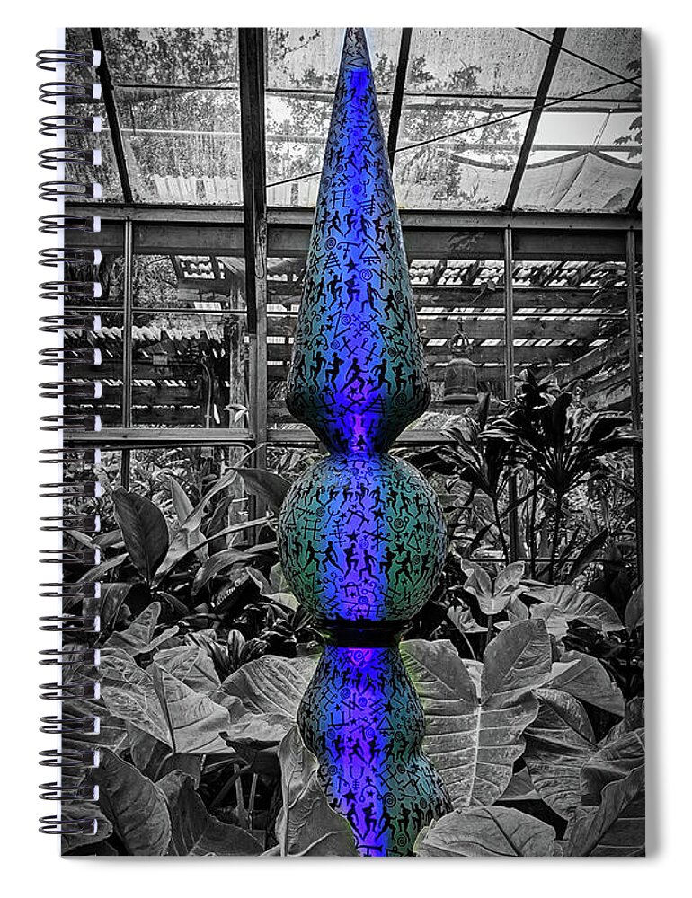 Blue Spiral Notebook featuring the photograph Bluish Purple Focus by Portia Olaughlin
