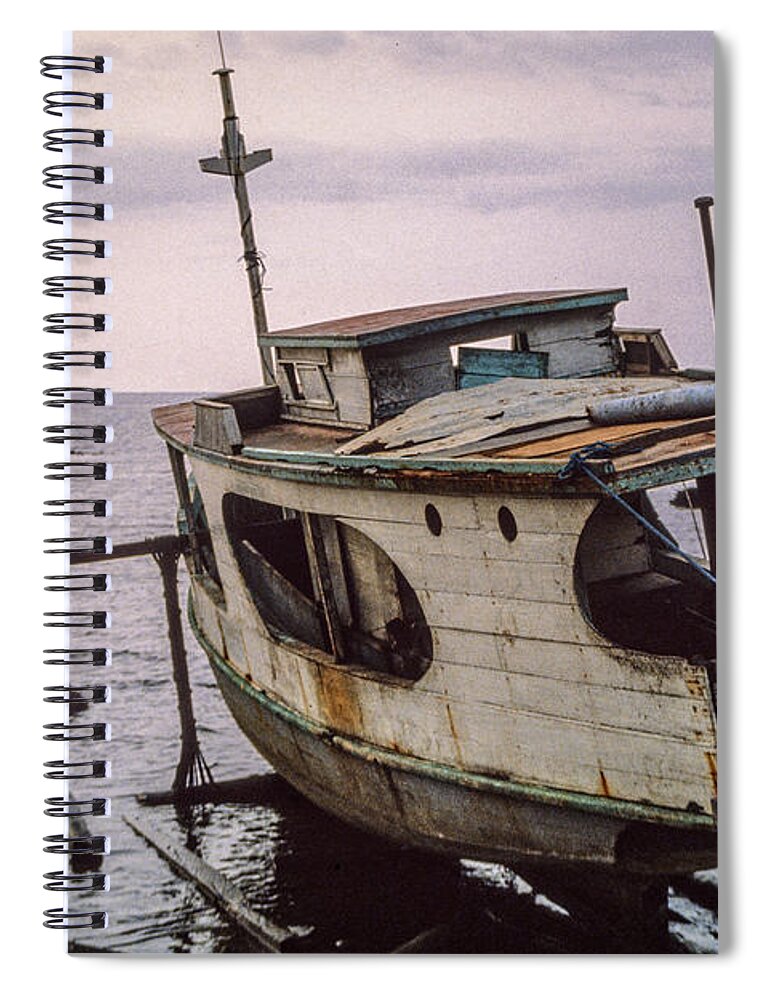 Boat Spiral Notebook featuring the photograph Boat amongst the Mangroves by Werner Padarin