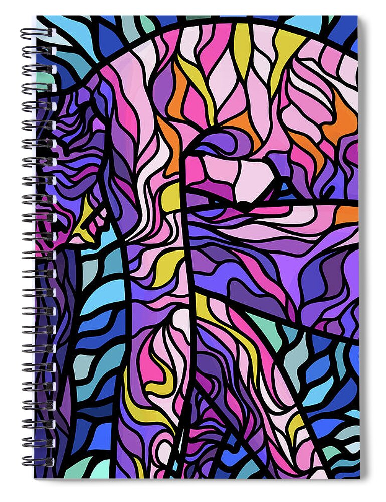 Figurative Spiral Notebook featuring the digital art Body of Thought #3 by James Fryer