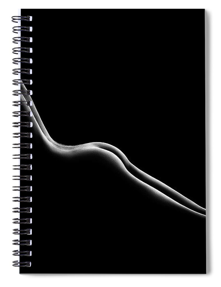 Nude Spiral Notebook featuring the photograph Bodyscape nude woman buttocks by Johan Swanepoel