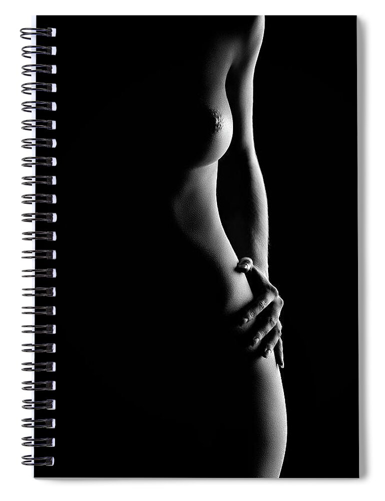 Nude Spiral Notebook featuring the photograph Bodyscape nude woman standing by Johan Swanepoel