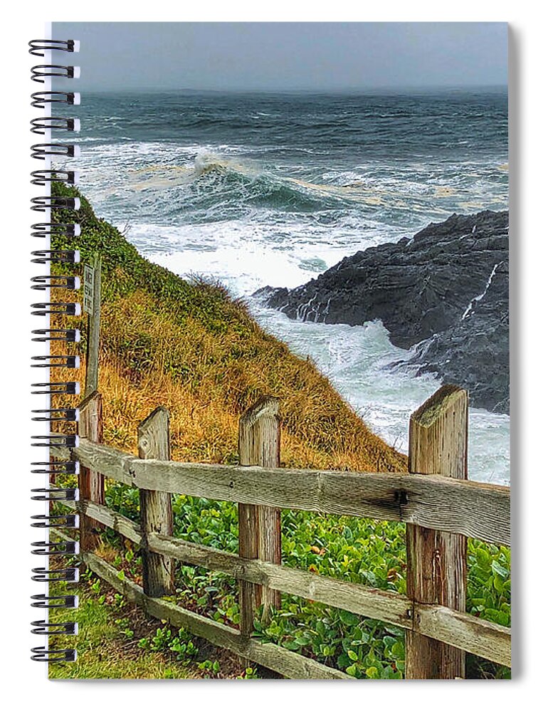 Photography Spiral Notebook featuring the painting Boiler Bay by Jeanette French