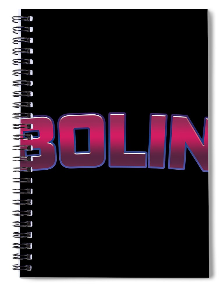Bolin Spiral Notebook featuring the digital art Bolin by TintoDesigns