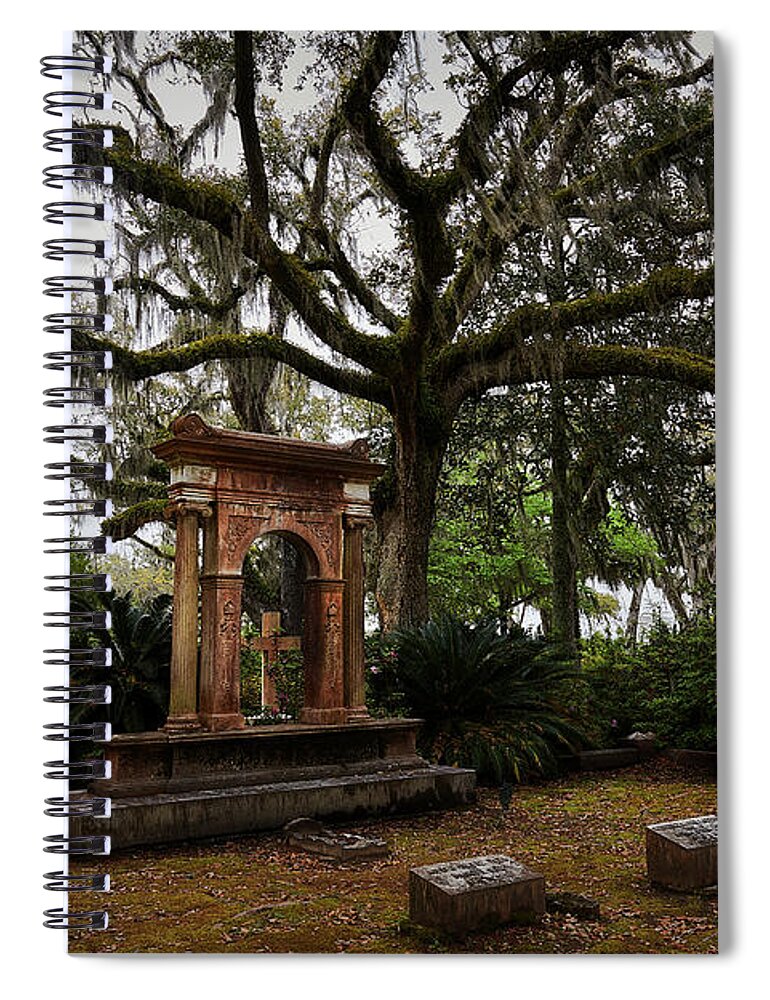 Cemetary Spiral Notebook featuring the photograph Bonaventure Garden by Jon Glaser