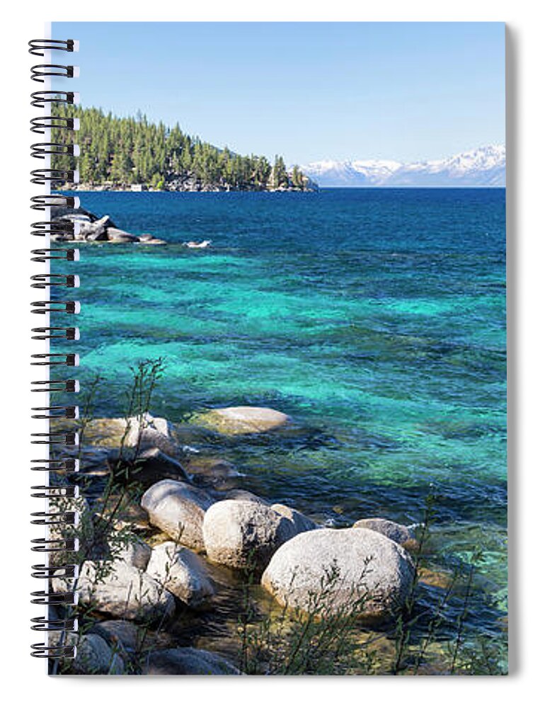 Scenics Spiral Notebook featuring the photograph Bonsai Rock, Lake Tahoe, Panorama by Picturelake