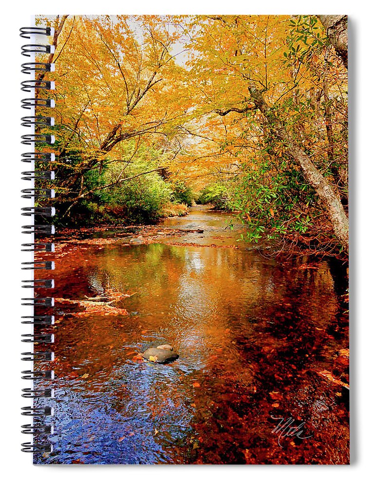 Mountain Spiral Notebook featuring the photograph Boone Fork Stream by Meta Gatschenberger