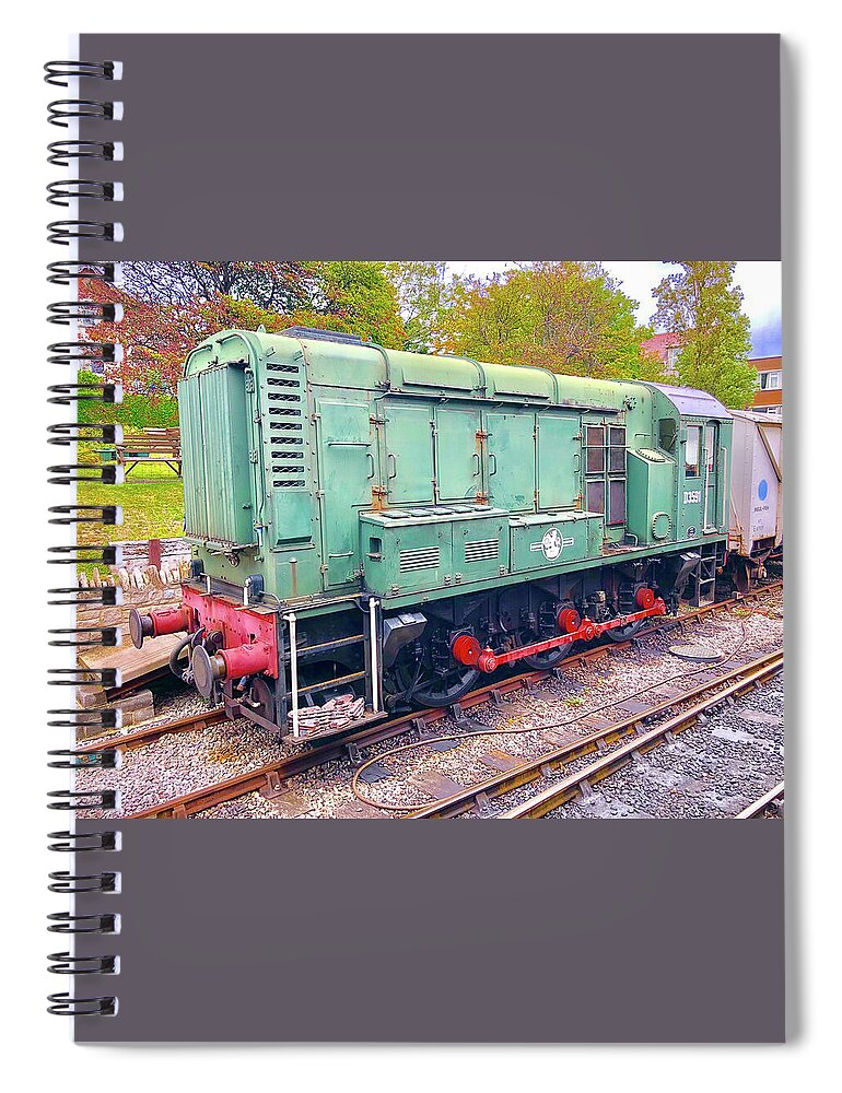 0-6-0 Spiral Notebook featuring the photograph BR Class 08 Diesel Shunter by Gordon James