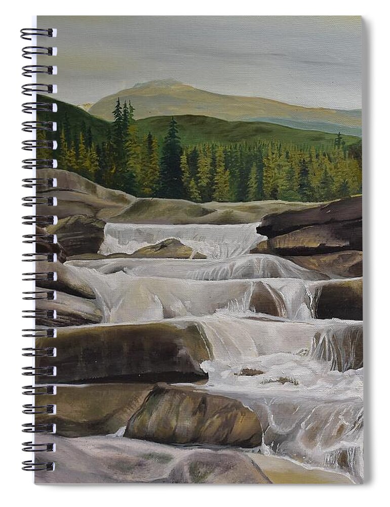  Spiral Notebook featuring the painting Bragg Creek by Barbel Smith