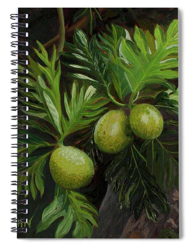 Breadfruit Spiral Notebook featuring the painting Breadfruit by Megan Collins