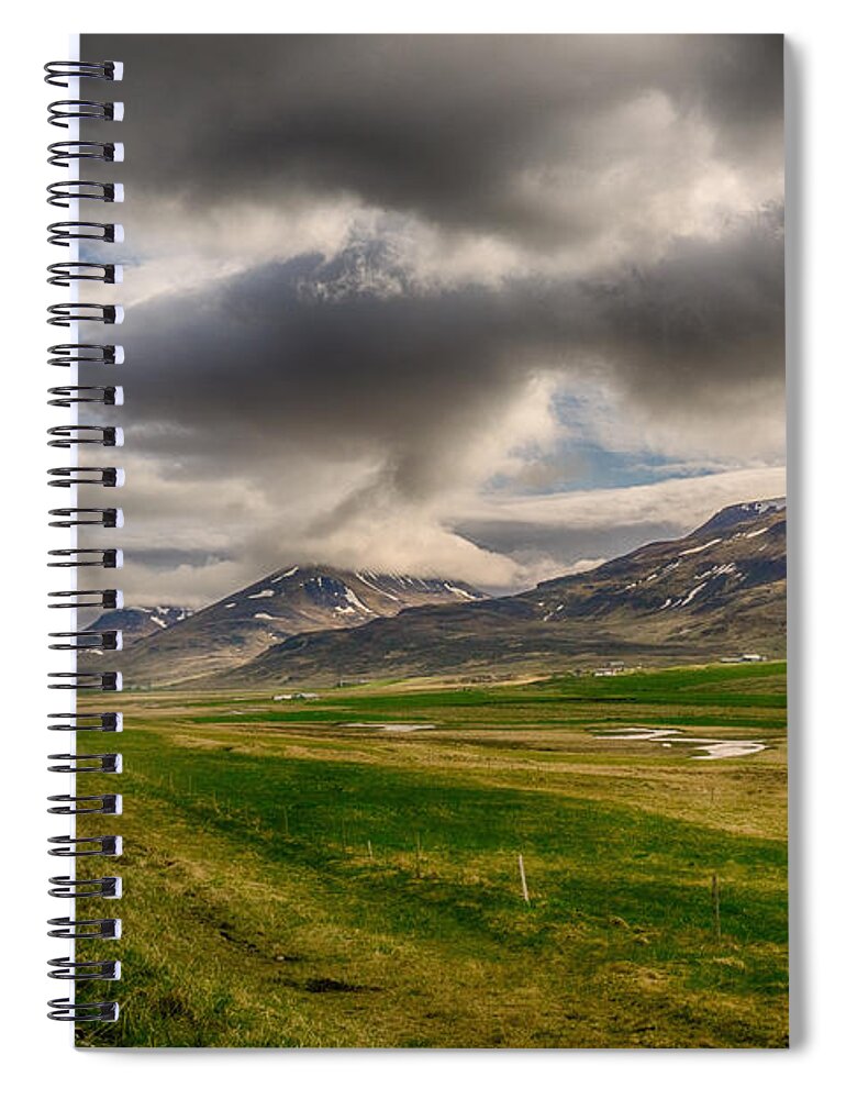 Iceland Spiral Notebook featuring the photograph Break in the Weather by Amanda Jones