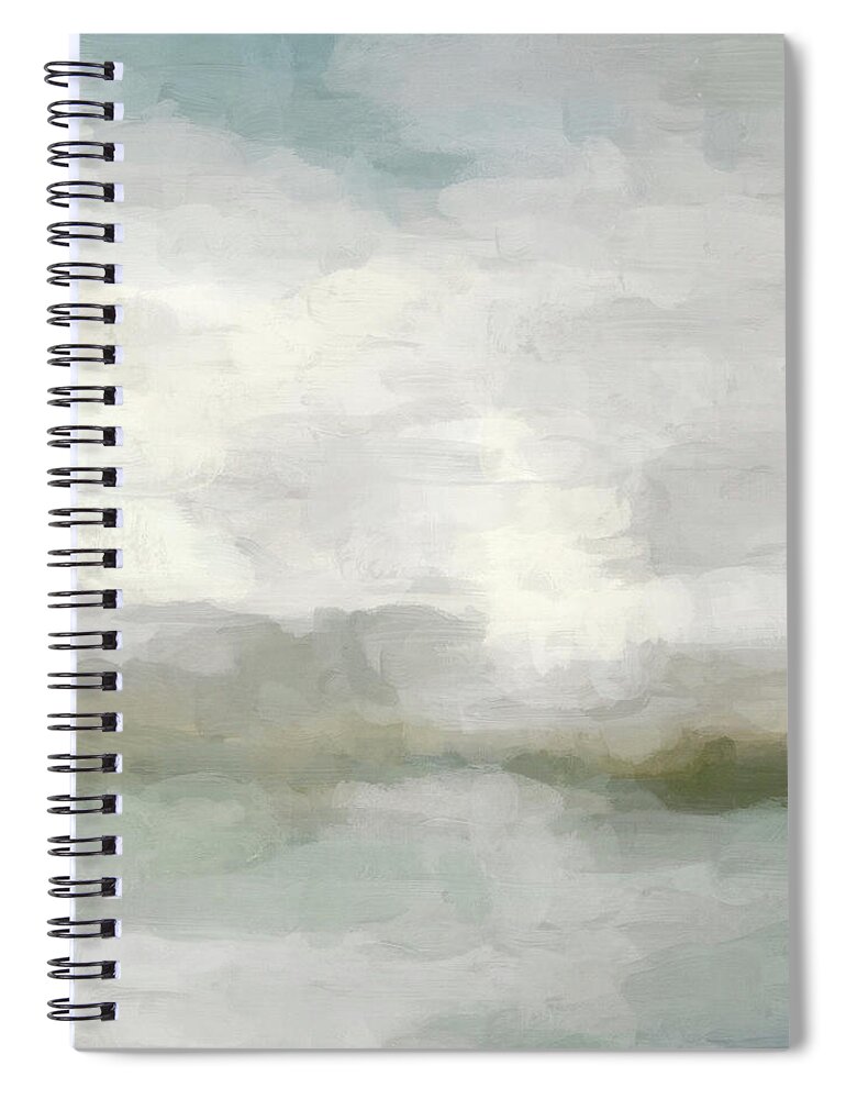 Light Teal Spiral Notebook featuring the painting Break in the Weather II by Rachel Elise