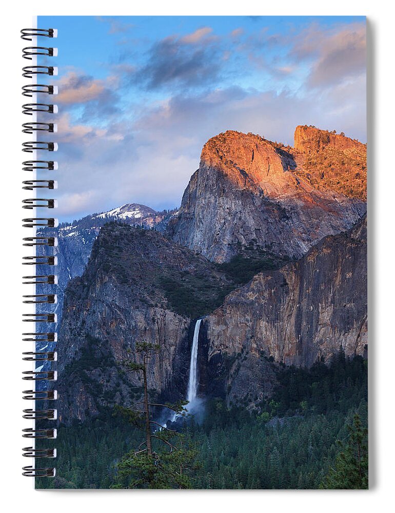 Scenics Spiral Notebook featuring the photograph Bridal Veil Falls, Yosemite by M Bilton