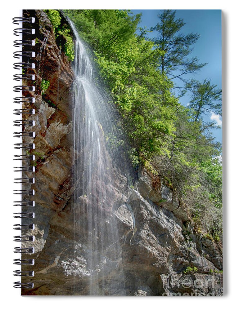 Bridal Spiral Notebook featuring the photograph Bridal Veil Waterfall by Judy Hall-Folde