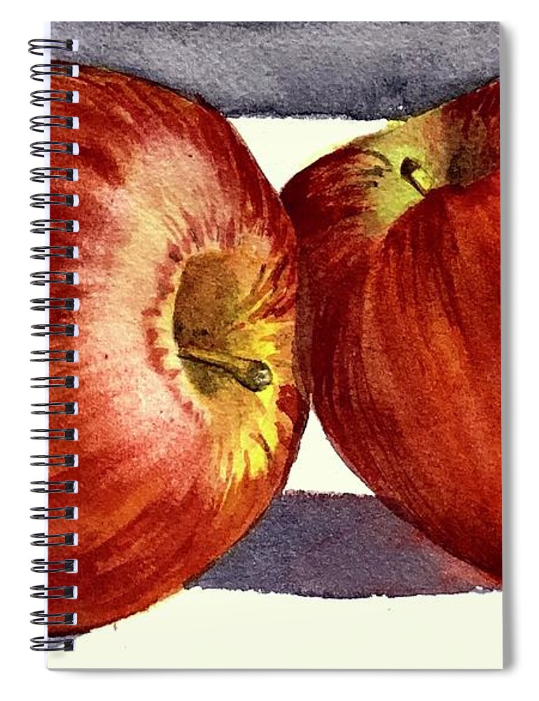 Apples Spiral Notebook featuring the painting Bright and Shiney by Nicole Curreri