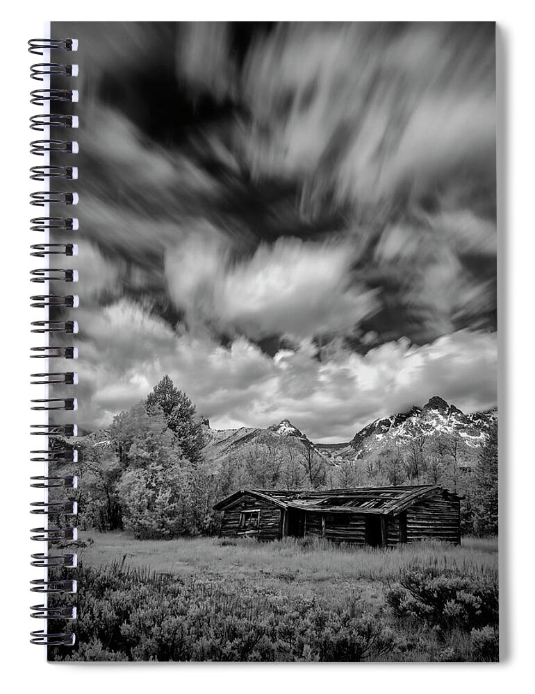 Tetons Spiral Notebook featuring the photograph Broken House in the Tetons by Jon Glaser