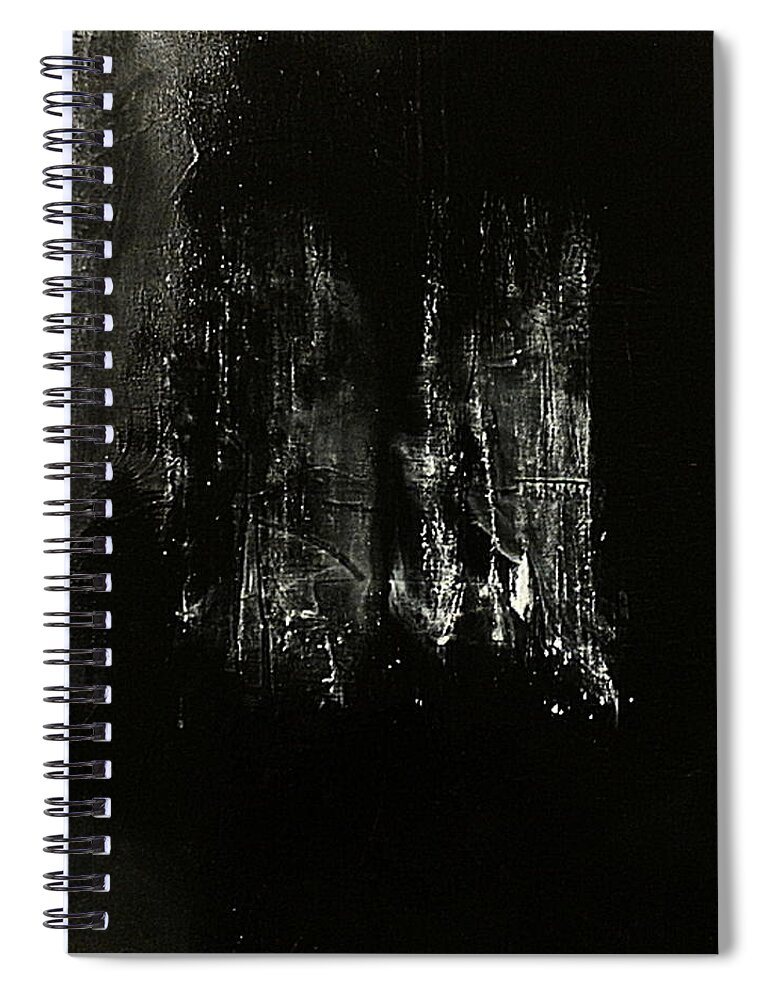 Black Spiral Notebook featuring the painting Bruja by 'REA' Gallery