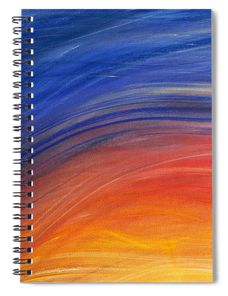 Orange Color Spiral Notebook featuring the photograph Brush Strokes Painted In Shades Of by Frederic Cirou