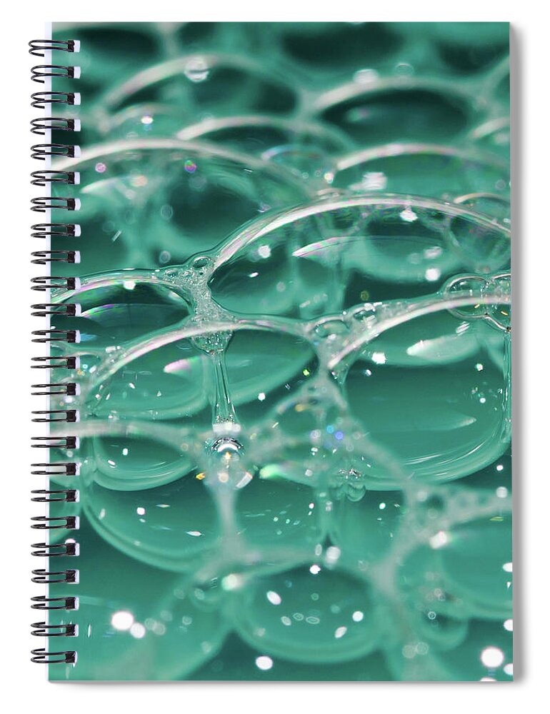 Fragility Spiral Notebook featuring the photograph Bubblestract by Ian Grainger
