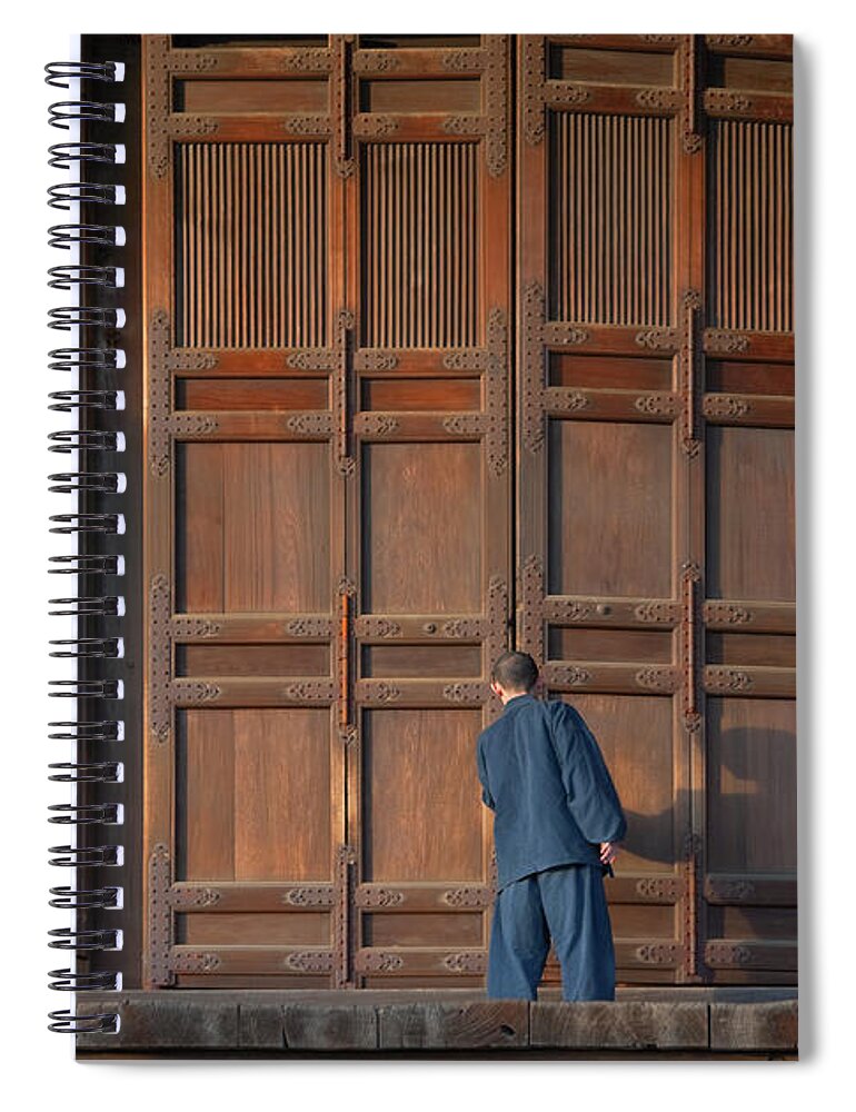 People Spiral Notebook featuring the photograph Buddhist Monk At Chion-in Temple In by B. Tanaka