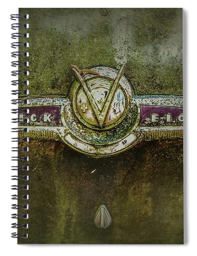 Abandoned Spiral Notebook featuring the photograph Buick V Eight by Darryl Brooks
