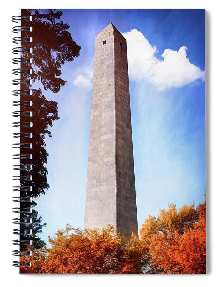 Boston Spiral Notebook featuring the photograph Bunker Hill Monument Boston Massachusetts by Carol Japp