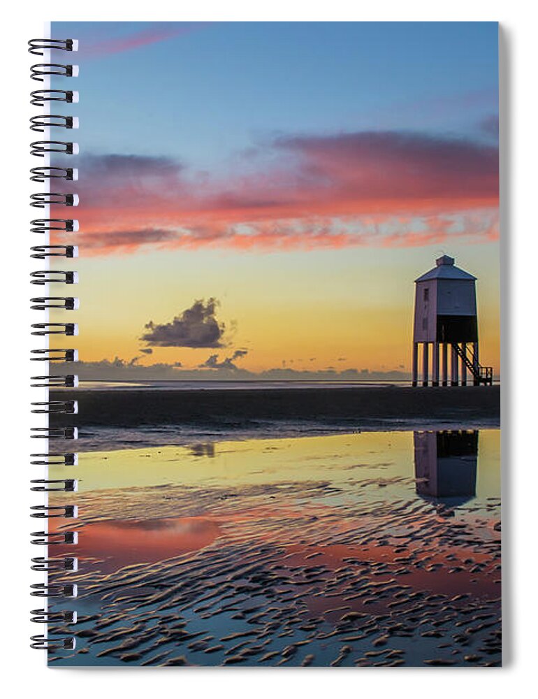 Tranquility Spiral Notebook featuring the photograph Burnham-on-sea Sunset by Milsters Images