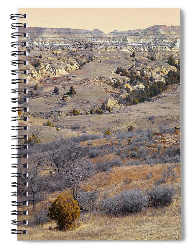 North Dakota Spiral Notebook featuring the photograph Burning Coal Vein April Reverie by Cris Fulton