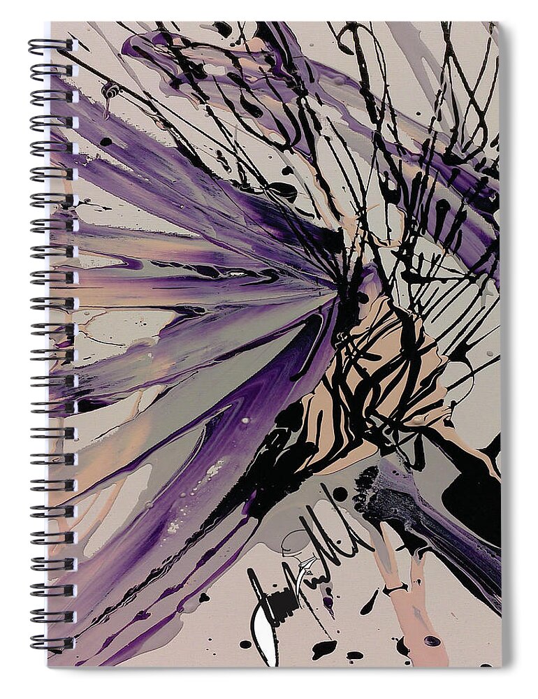  Spiral Notebook featuring the digital art Burst by Jimmy Williams